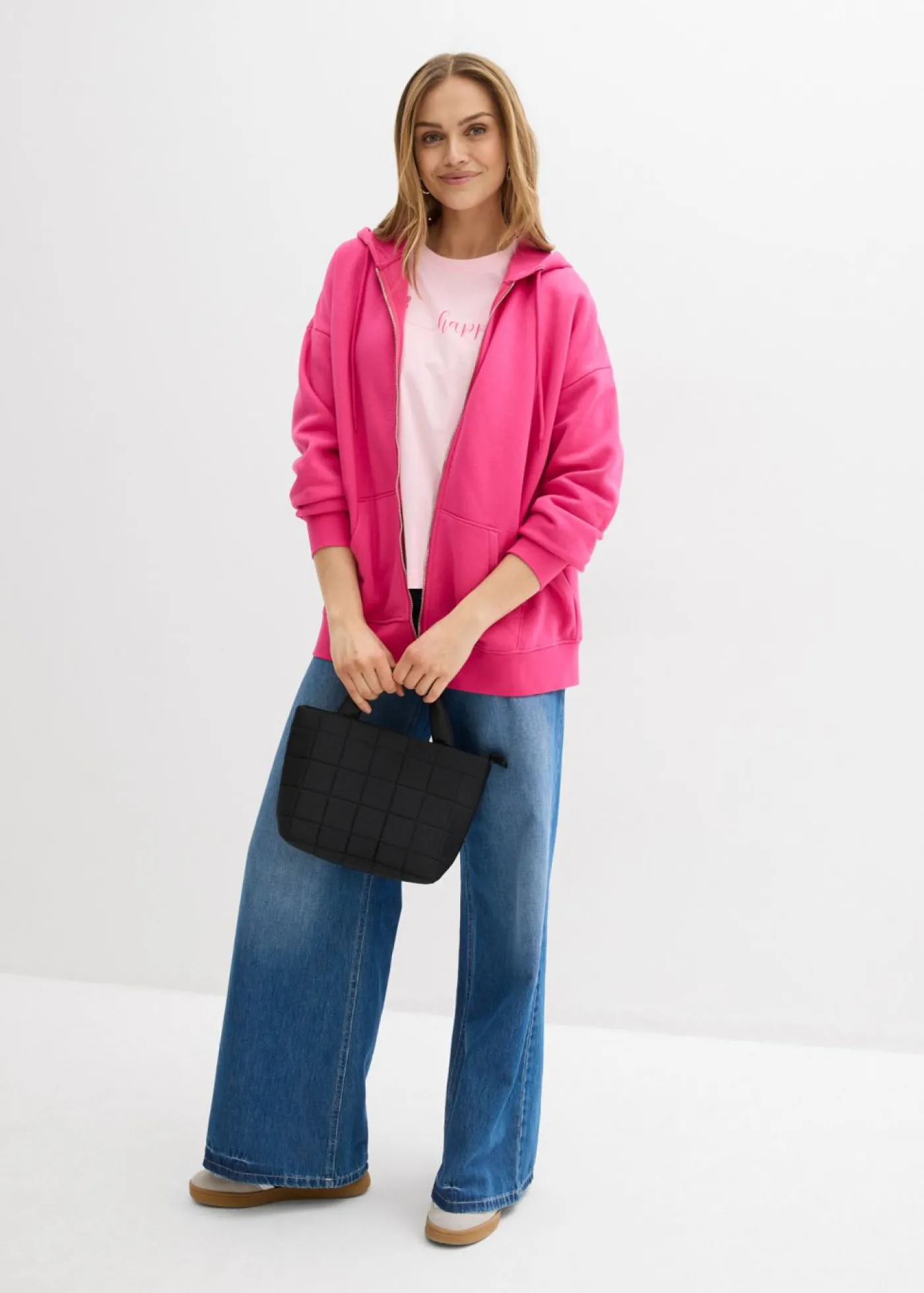 bonprix bonprix Chaqueta de chándal con capucha Pink lady New