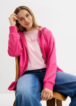 bonprix bonprix Chaqueta de chándal con capucha Pink lady New