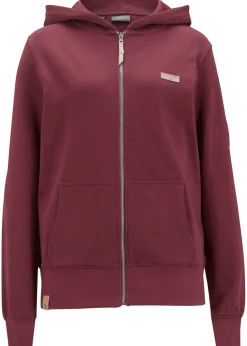 bonprix bonprix Chaqueta de chándal de algodón puro con capucha Rojo Best