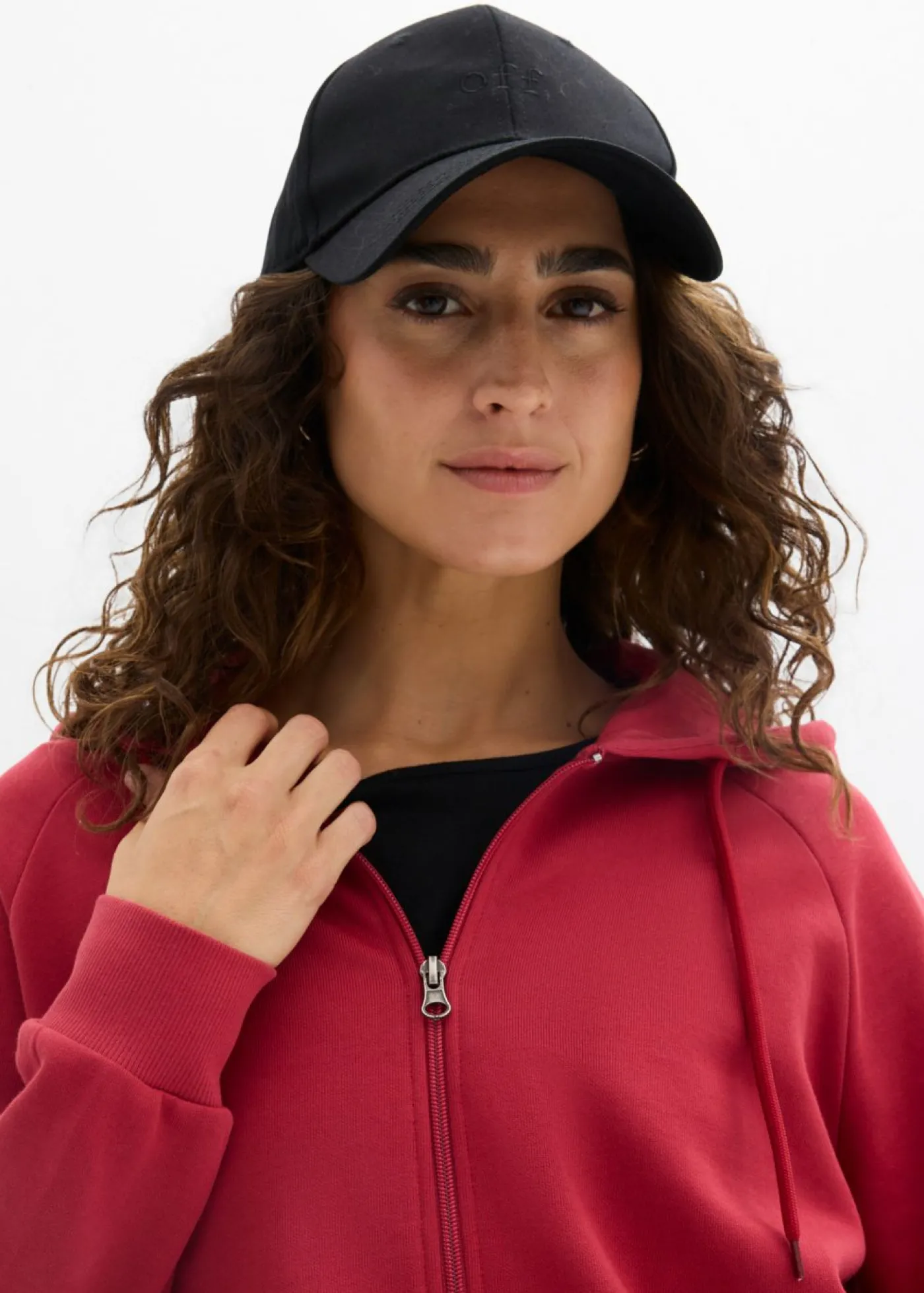 bonprix bonprix Chaqueta de chándal de algodón orgánico puro Cereza Sale
