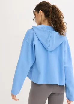 bonprix bonprix Chaqueta de chándal de algodón orgánico puro azul provenzal Best