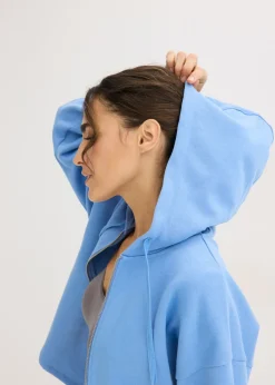 bonprix bonprix Chaqueta de chándal de algodón orgánico puro azul provenzal Best