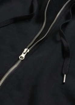 bonprix bonprix Chaqueta de chándal de algodón orgánico puro Negro Sale
