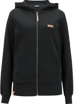 bonprix bonprix Chaqueta de chándal de algodón puro con capucha Negro Sale