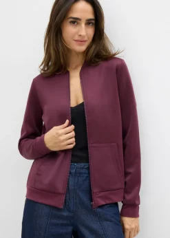 bonprix bonprix Chaqueta de chándal de neopreno con cremallera rojo burdeos Clearance