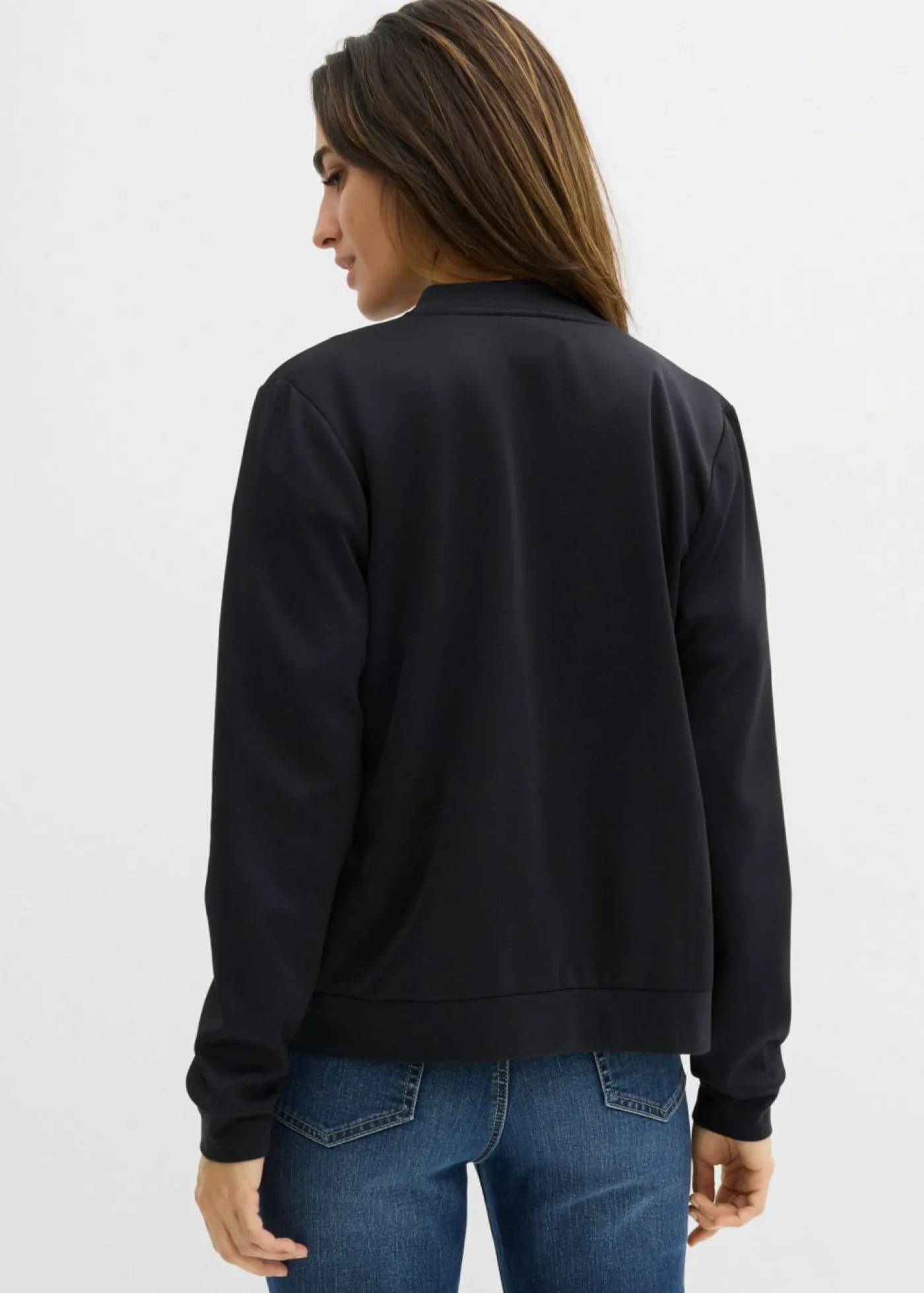 bonprix bonprix Chaqueta de chándal de neopreno con cremallera Negro Hot