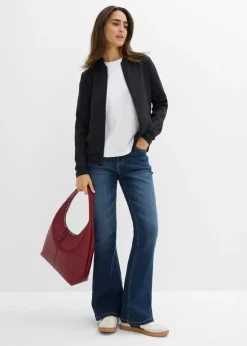 bonprix bonprix Chaqueta de chándal de neopreno con cremallera Negro Hot