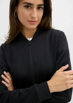 bonprix bonprix Chaqueta de chándal de neopreno con cremallera Negro Hot
