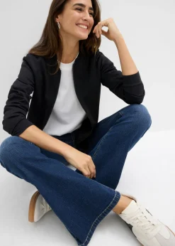 bonprix bonprix Chaqueta de chándal de neopreno con cremallera Negro Hot