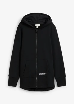 bonprix bonprix Chaqueta de chándal de suave mezcla de algodón Negro Outlet
