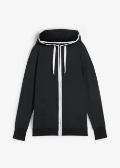 bonprix bonprix Chaqueta de chándal elástica con algodón Negro
