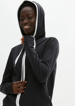 bonprix bonprix Chaqueta de chándal elástica con algodón Negro