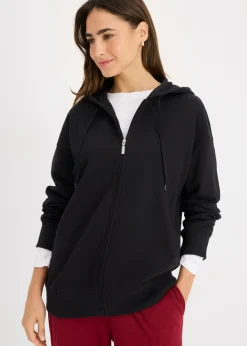 bonprix bonprix Chaqueta de chándal larga Negro Discount