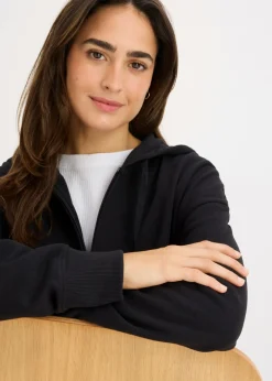 bonprix bonprix Chaqueta de chándal larga Negro Discount