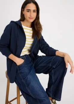 bonprix bonprix Chaqueta de chándal larga Azul marino Online