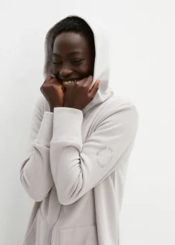 bonprix bonprix Chaqueta de chándal larga Gris claro Sale