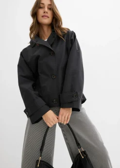 bonprix bonprix Chaqueta de entretiempo oversize Negro Sale