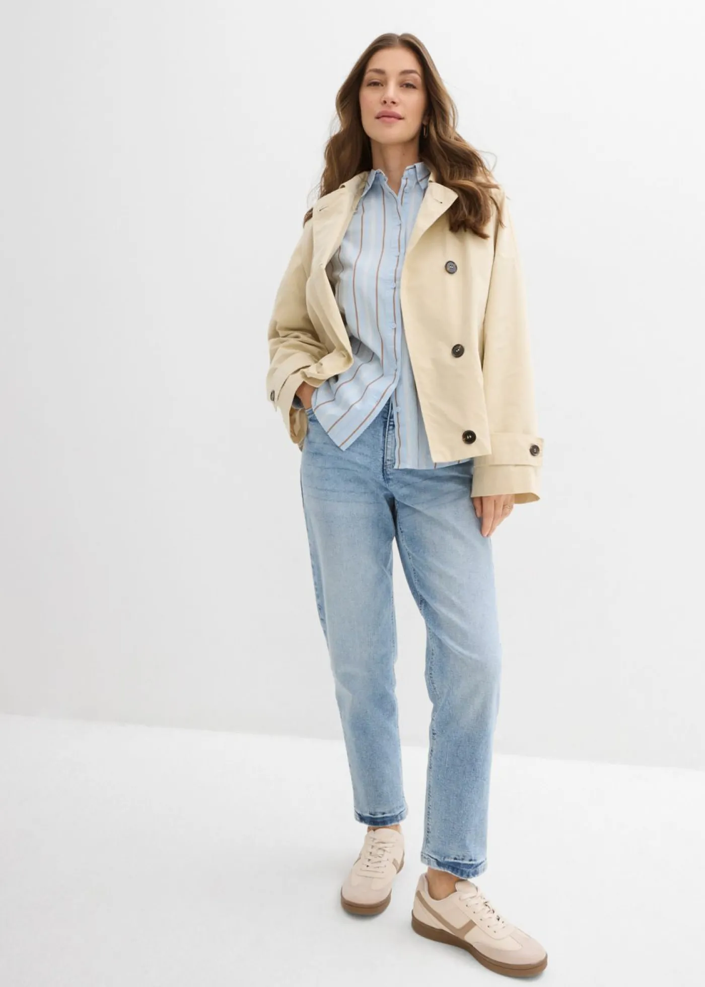 bonprix bonprix Chaqueta de entretiempo oversize Arena claro New