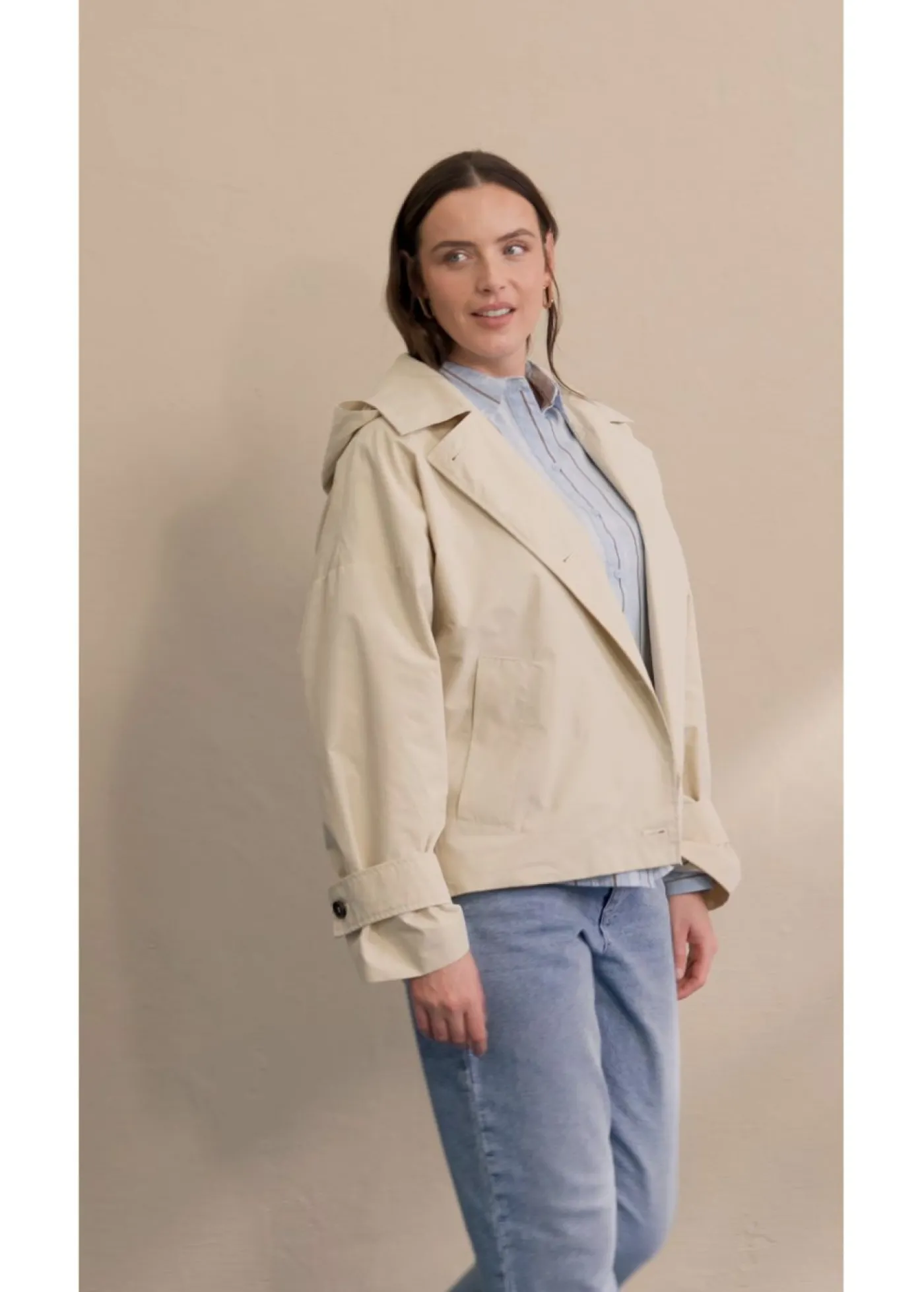 bonprix bonprix Chaqueta de entretiempo oversize Arena claro New