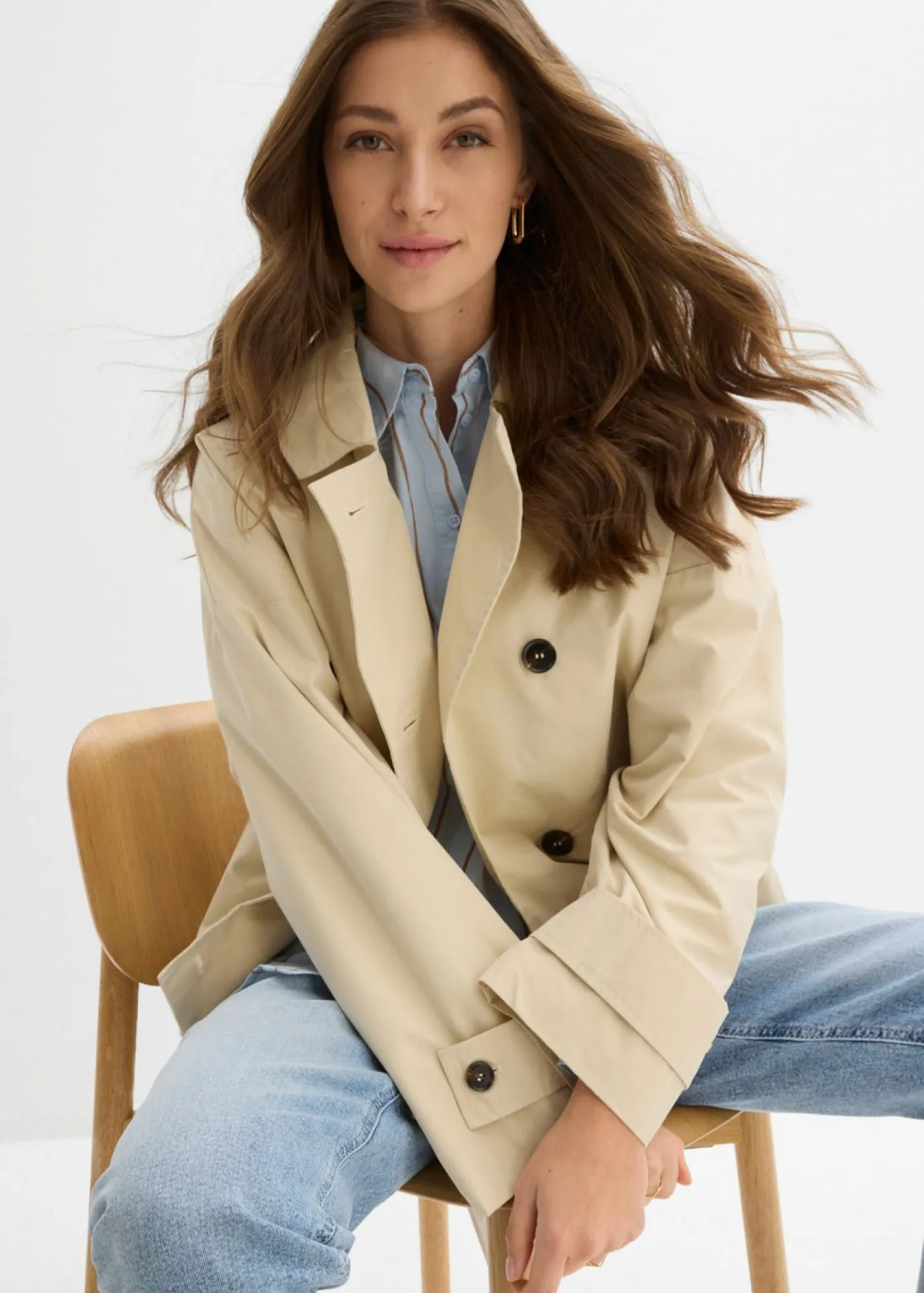 bonprix bonprix Chaqueta de entretiempo oversize Arena claro New