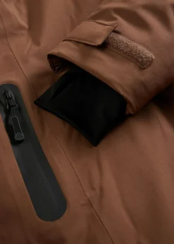 bonprix bonprix Chaqueta de esquí con protector antinieve Marrón claro Best