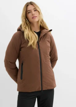 bonprix bonprix Chaqueta de esquí con protector antinieve Marrón claro Best