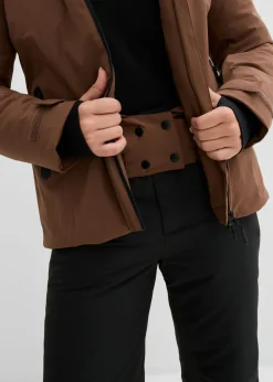 bonprix bonprix Chaqueta de esquí con protector antinieve Marrón claro Best