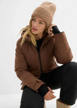 bonprix bonprix Chaqueta de esquí con protector antinieve Marrón claro Best