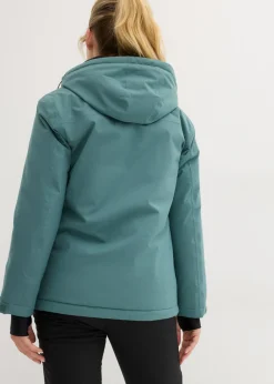 bonprix bonprix Chaqueta de esquí impermeable funcional con forro polar Verde grisáceo Sale