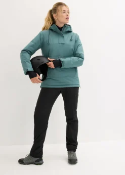 bonprix bonprix Chaqueta de esquí impermeable funcional con forro polar Verde grisáceo Sale