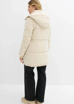 bonprix bonprix Chaqueta de invierno con cintura ajustable Arena claro