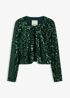bonprix bonprix Chaqueta de lentejuelas Verde intenso Hot