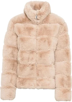bonprix bonprix Chaqueta de pelo sintético con cremallera rosa pálido New