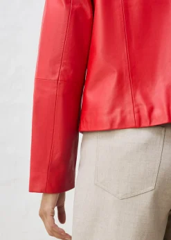 bonprix bonprix Chaqueta de piel de napa de cordero suave fresa Discount