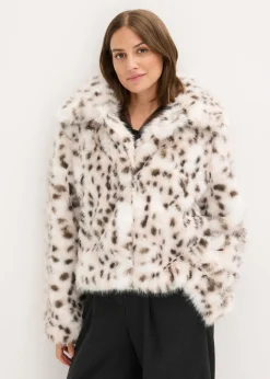 bonprix bonprix Chaqueta de piel sintética Crema Hot