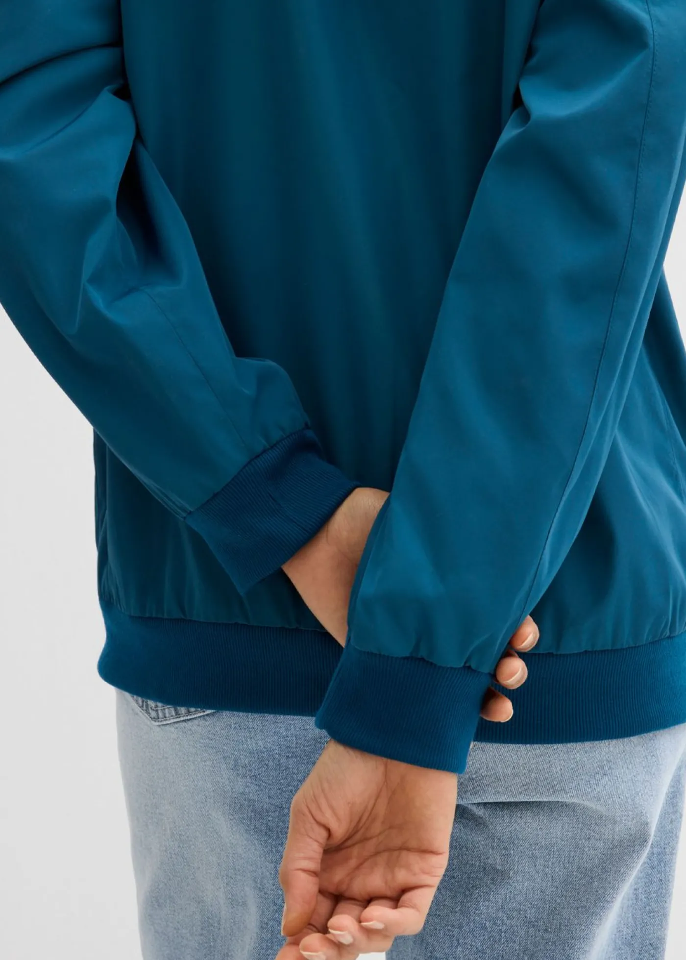 bonprix bonprix Chaqueta de piloto ancha con forro de leopardo Petróleo azul Outlet