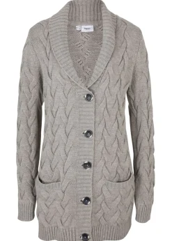 bonprix bonprix Chaqueta de punto gris moteado Best