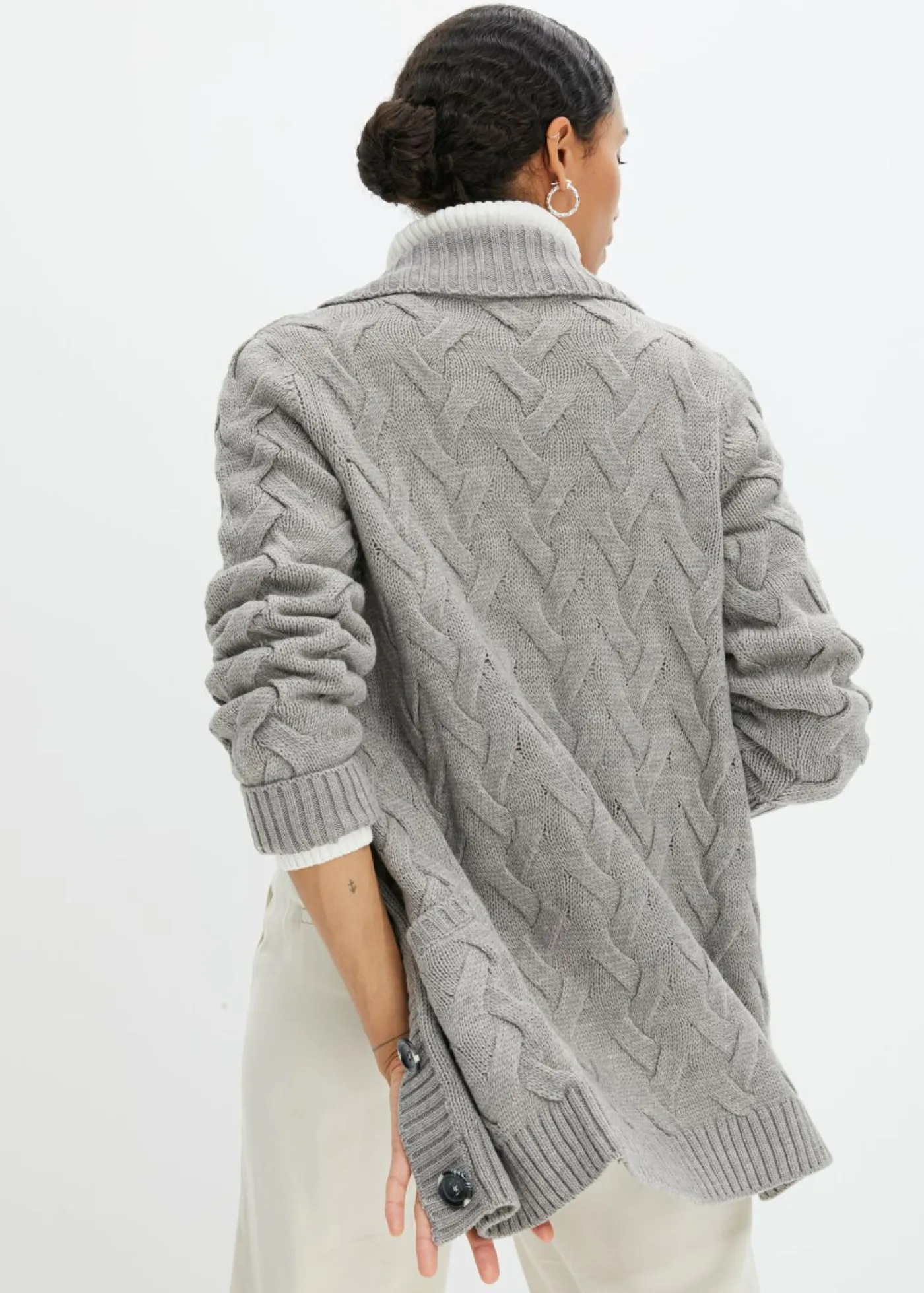 bonprix bonprix Chaqueta de punto gris moteado Best