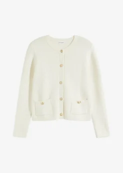 bonprix bonprix Chaqueta de punto Blanco lana Clearance