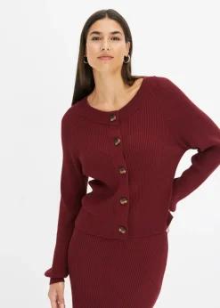 bonprix bonprix Chaqueta de punto Rojo rubí Sale