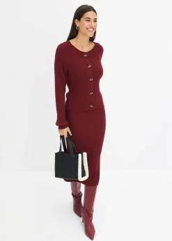 bonprix bonprix Chaqueta de punto Rojo rubí Sale