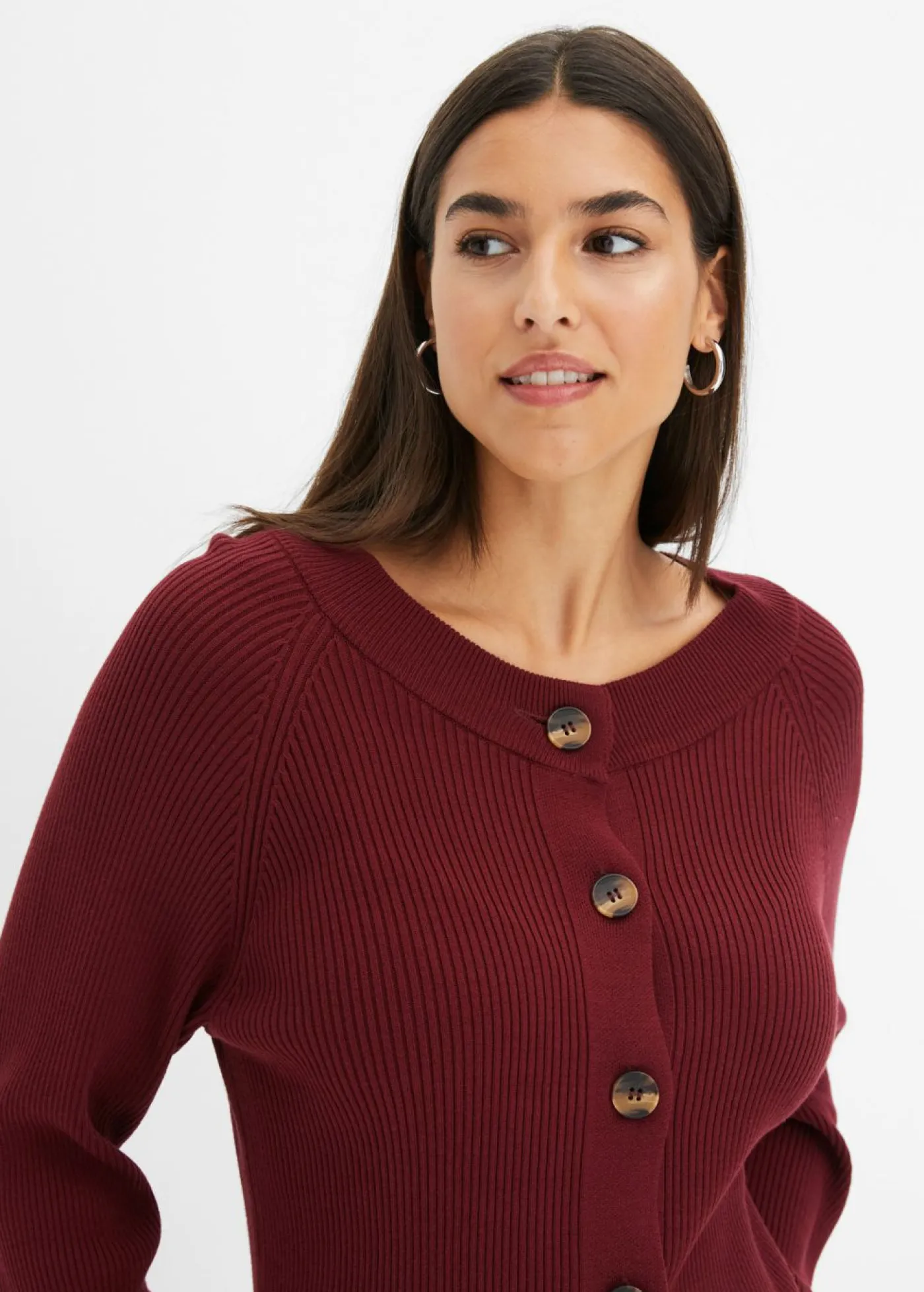 bonprix bonprix Chaqueta de punto Rojo rubí Sale