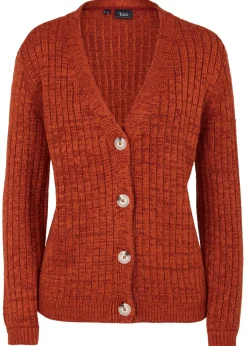 bonprix bonprix Chaqueta de punto Marrón tostado jaspeado Discount