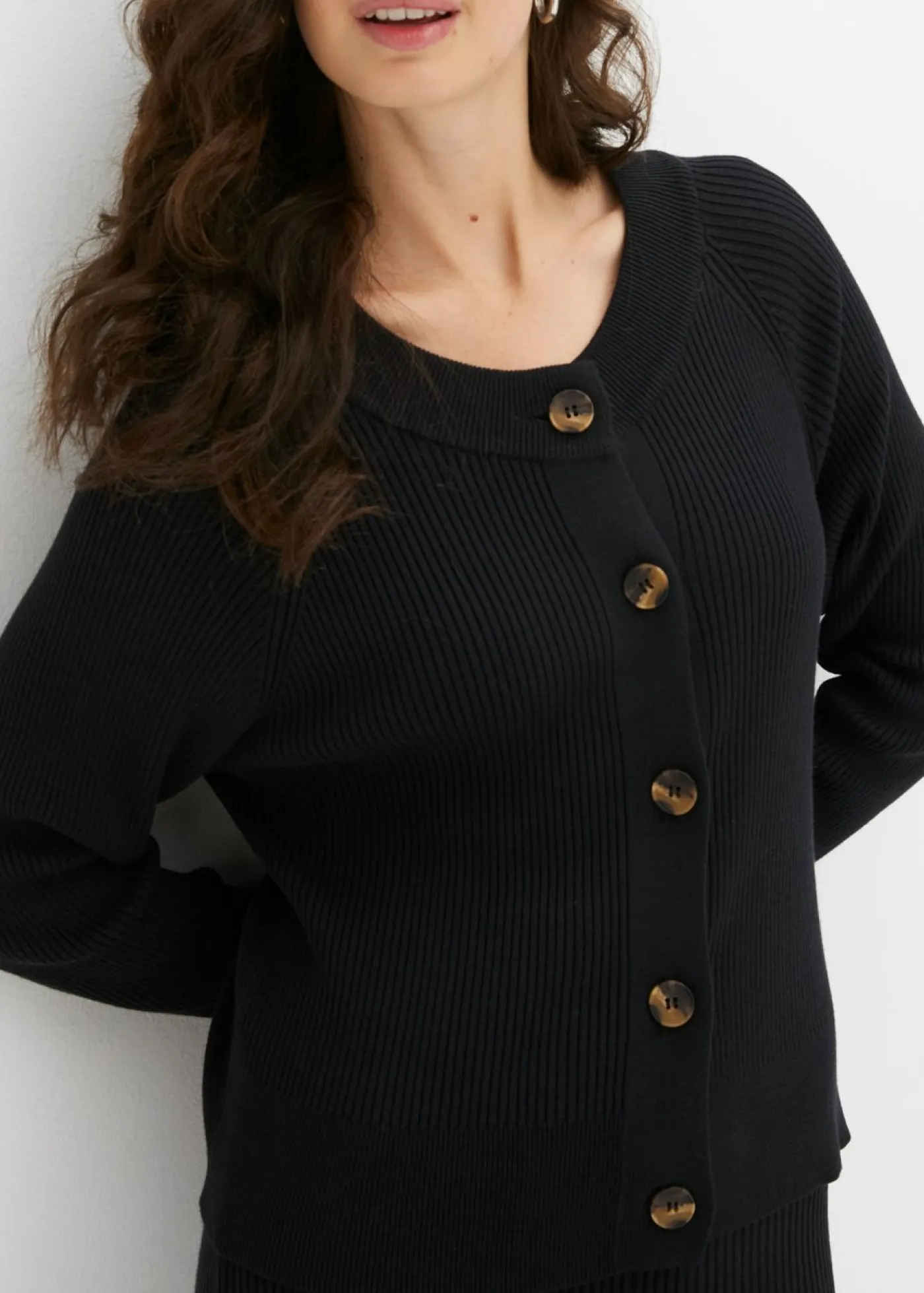 bonprix bonprix Chaqueta de punto Negro Online