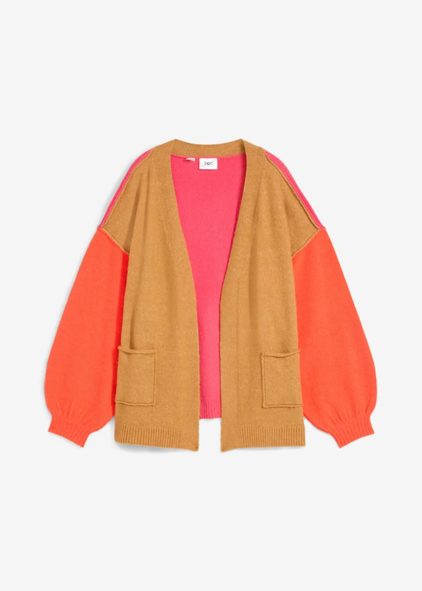 bonprix bonprix Chaqueta de punto beige crema-vnaranja neón-rosa oscuro Online