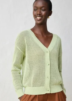 bonprix bonprix Chaqueta de punto ajour verde tiza New
