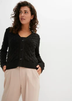 bonprix bonprix Chaqueta de punto ajour Negro Best