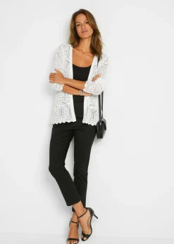 bonprix bonprix Chaqueta de punto ajour Blanco Best