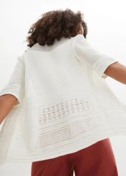 bonprix bonprix Chaqueta de punto ajour Blanco lana Sale
