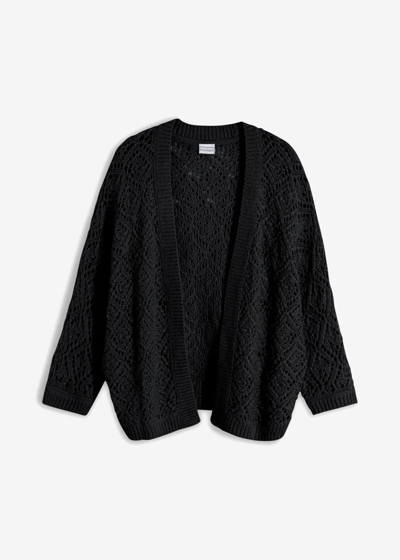 bonprix bonprix Chaqueta de punto ajour Negro Outlet